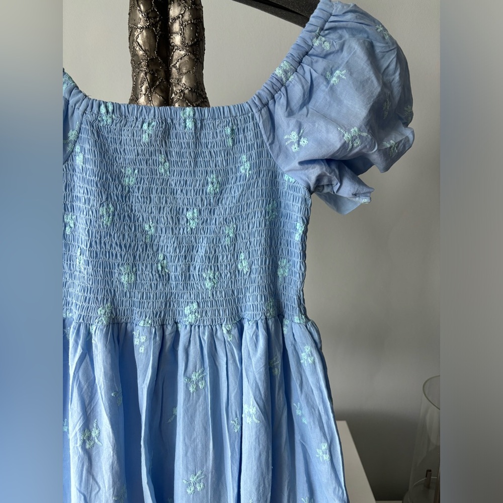 NWOT💥 Blue 💯% cotton Maxi Dress, small - Picture 2 of 7